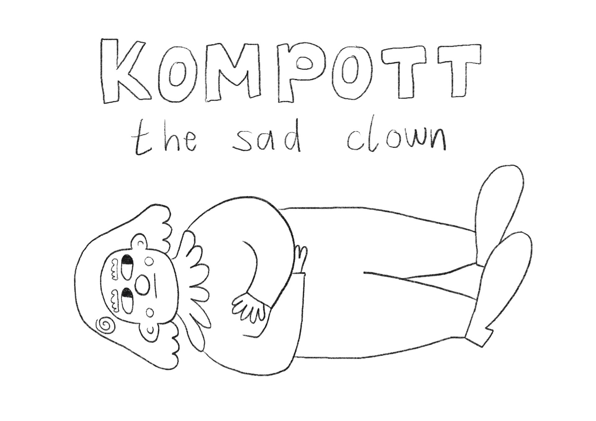 Kompott the sad clown Kids book